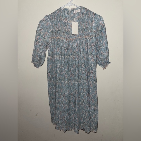 NWT Kipp Girls Asil Floral  Runched Peasane Cottagecore Dress - Picture 8 of 10